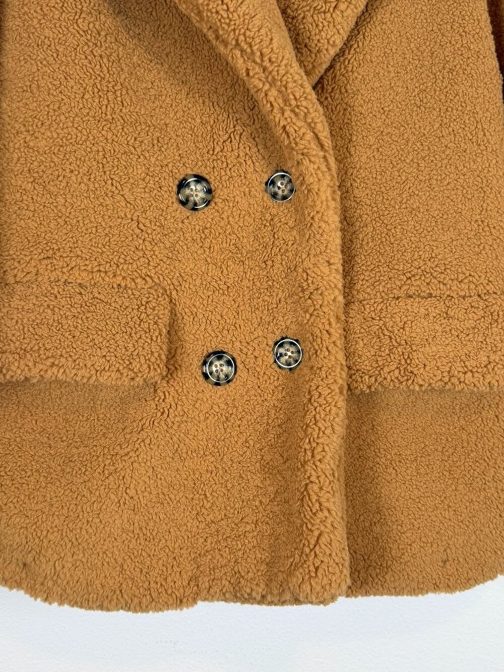 THML Double Breasted Peacoat Size M Camel - Picture 6 of 8